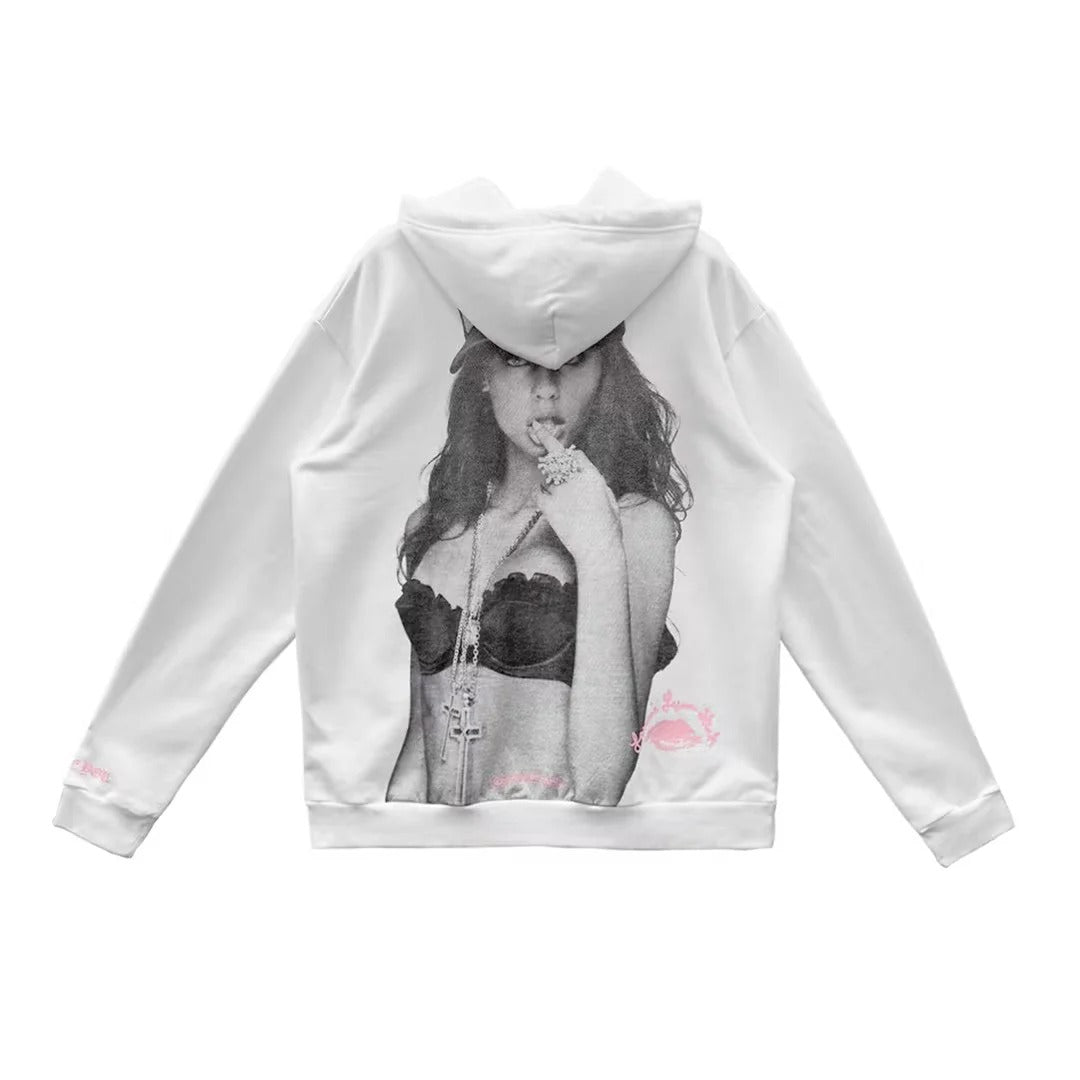 Chrome Hearts-Love You Portrait-Pink Letter | Hoodie