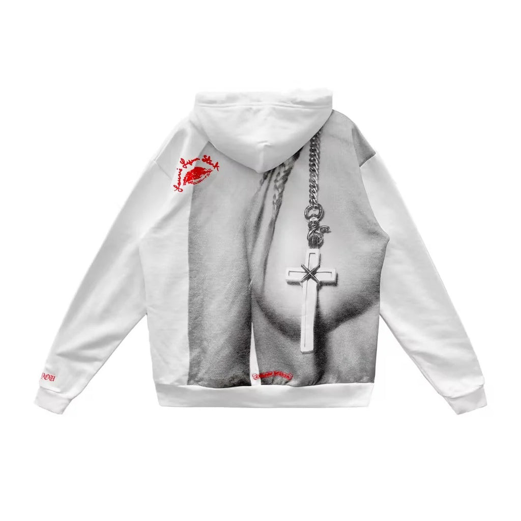 CHROME HEARTS-LOVE YOU PORTRAIT-RED LETTER | HOODIE